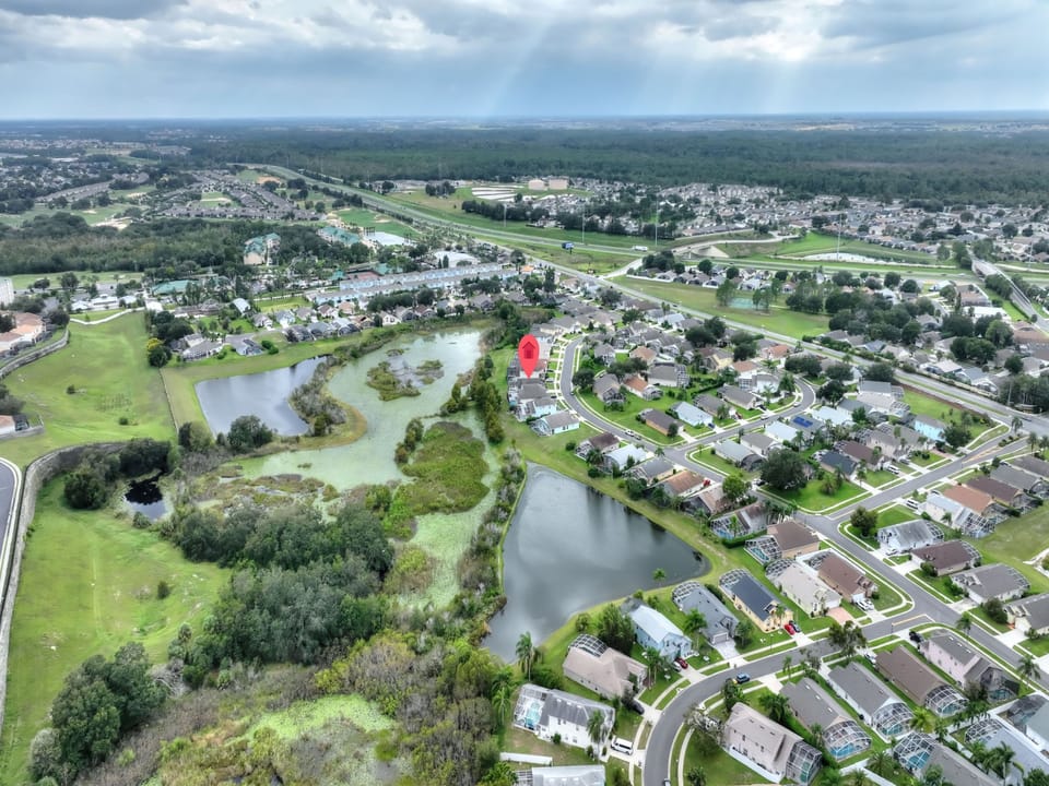 Aerial view of its location