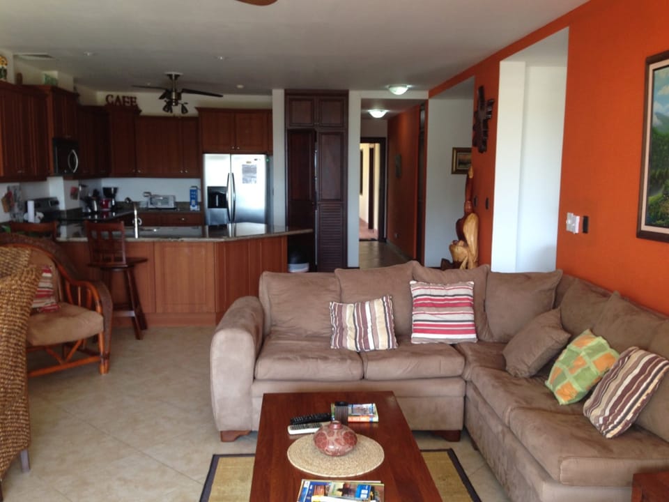 View from patio to kitchen