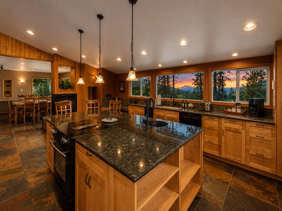Full Kitchen with picture windows