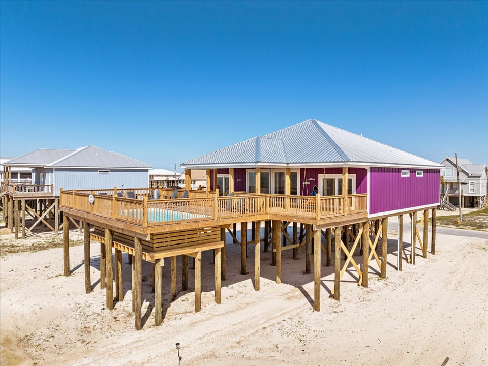 034 Purple Paradise Dauphin Island Vacation Home with Pool