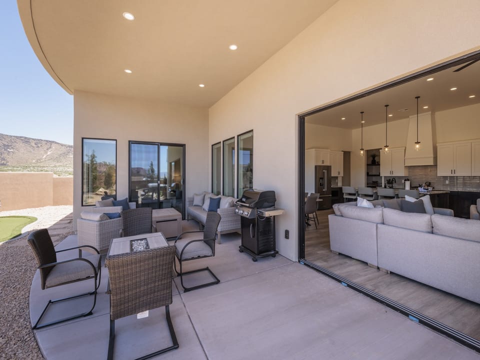 Back Patio Sliding Door Open