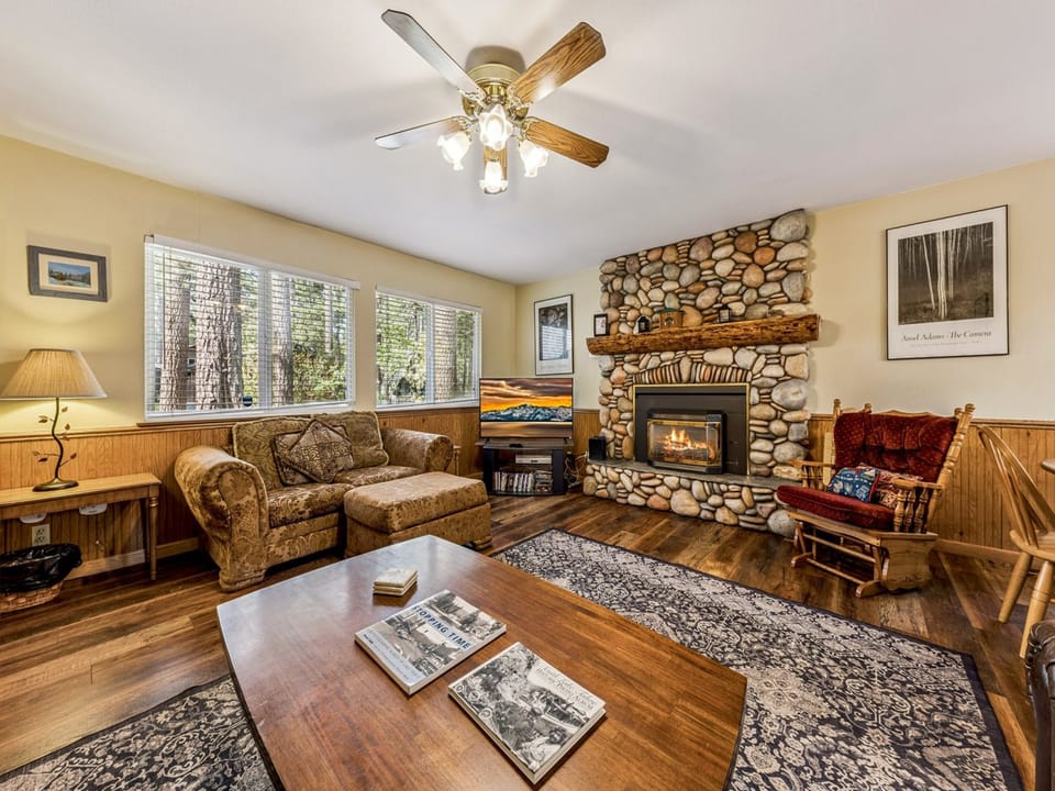 Enjoy the Cozy Gas Fireplace