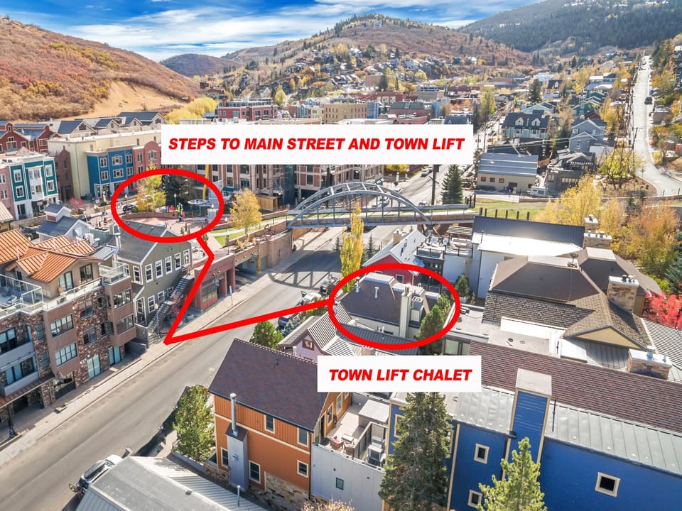 A map showing Town Lift Chalet next to the Park City Mountain Town Lift.