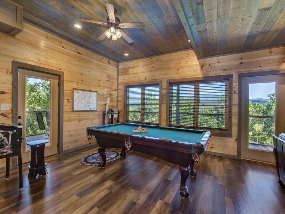 Pool Table, with a view.
