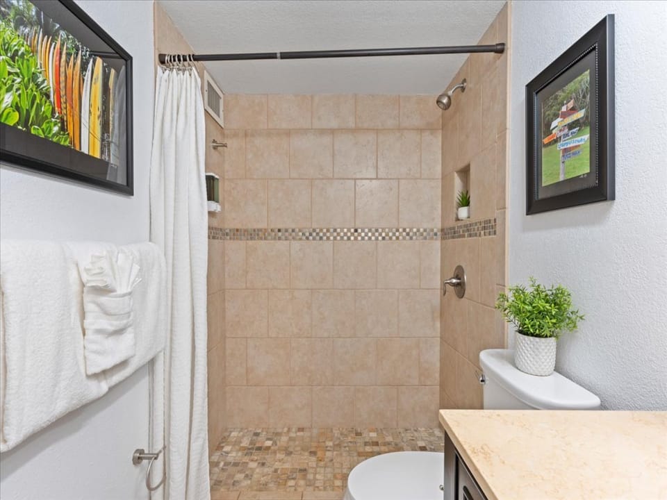 Lovely tiled bathroom