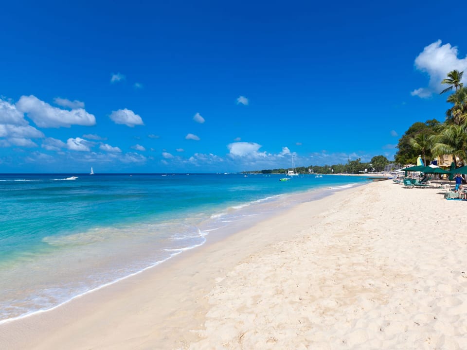 The stunning Alleyne Bay is just a 2 min walk away