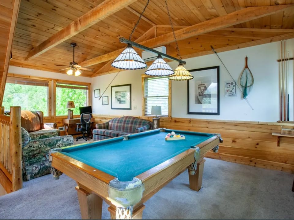 Loft with Pool Table and Sitting Area