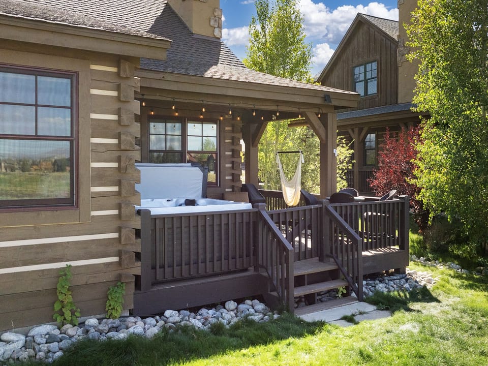 Then, unwind in your private outdoor hot tub with golf course views.