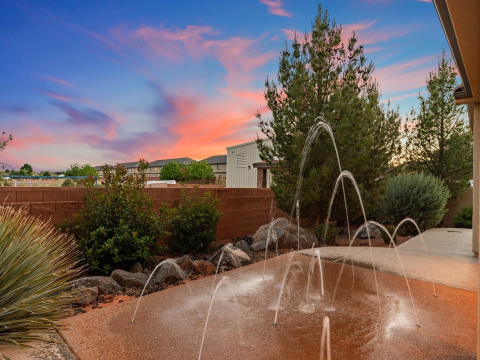 Splash Pad at Sunset