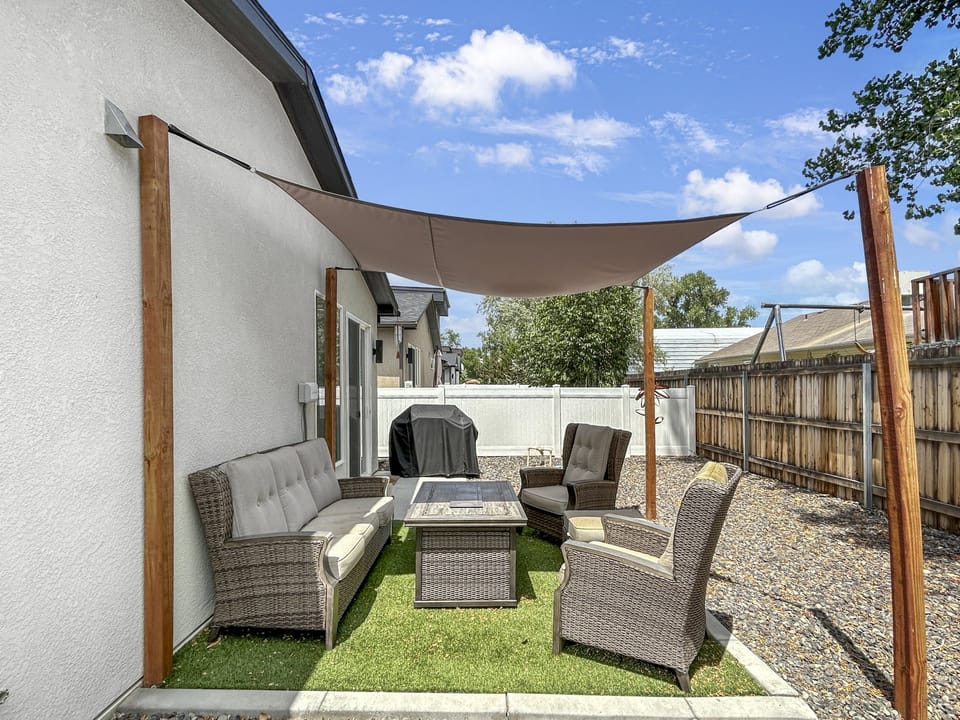 Outdoor furniture and BBQ area