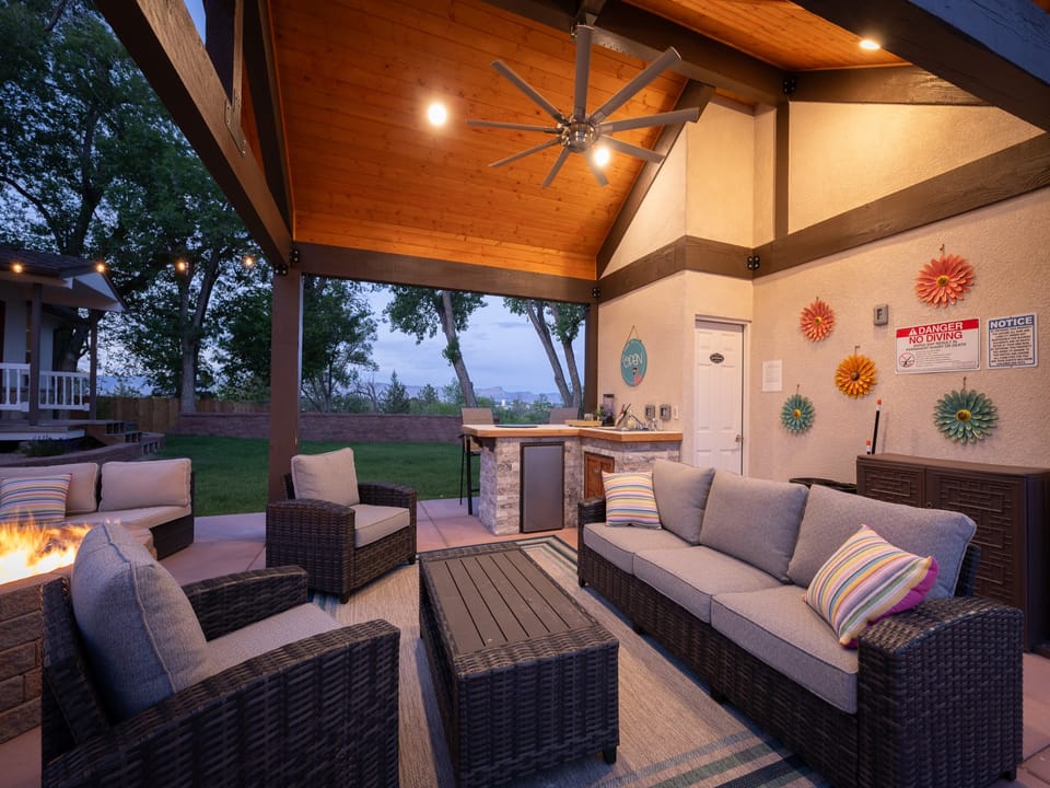 Outdoor lounge area