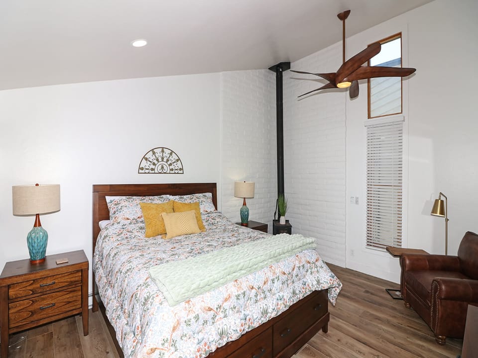 Master suite with king bed and private bath