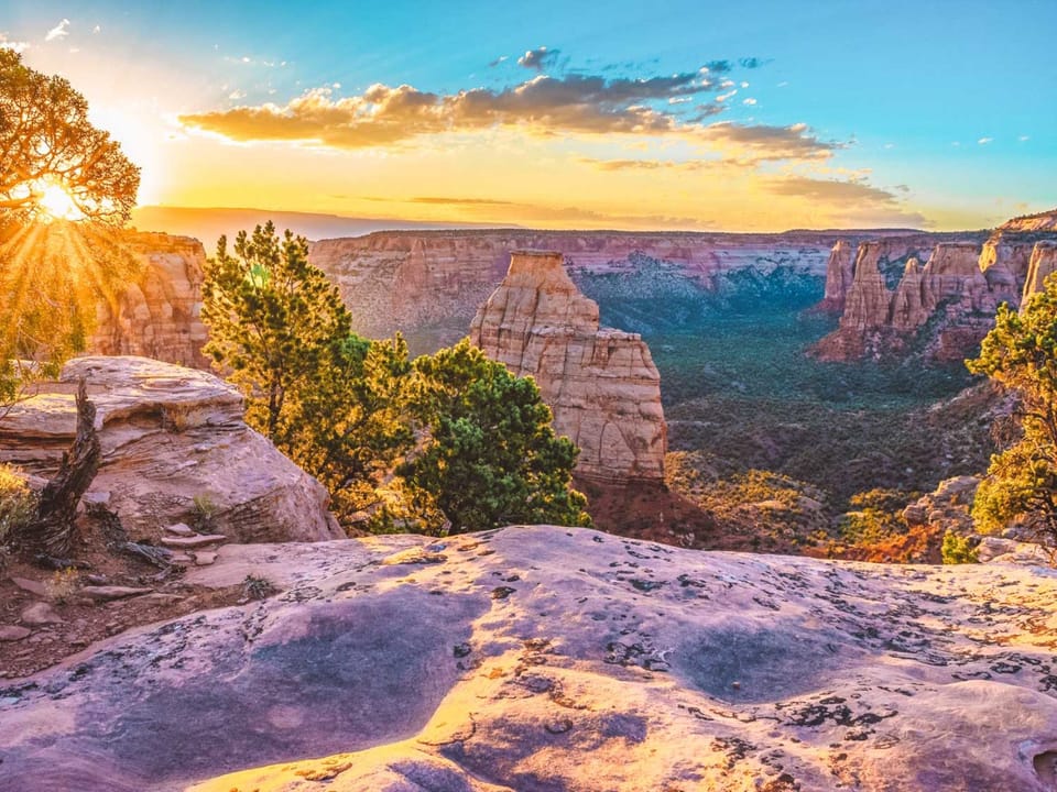 Stunning canyon landscape at the Colorado Monument