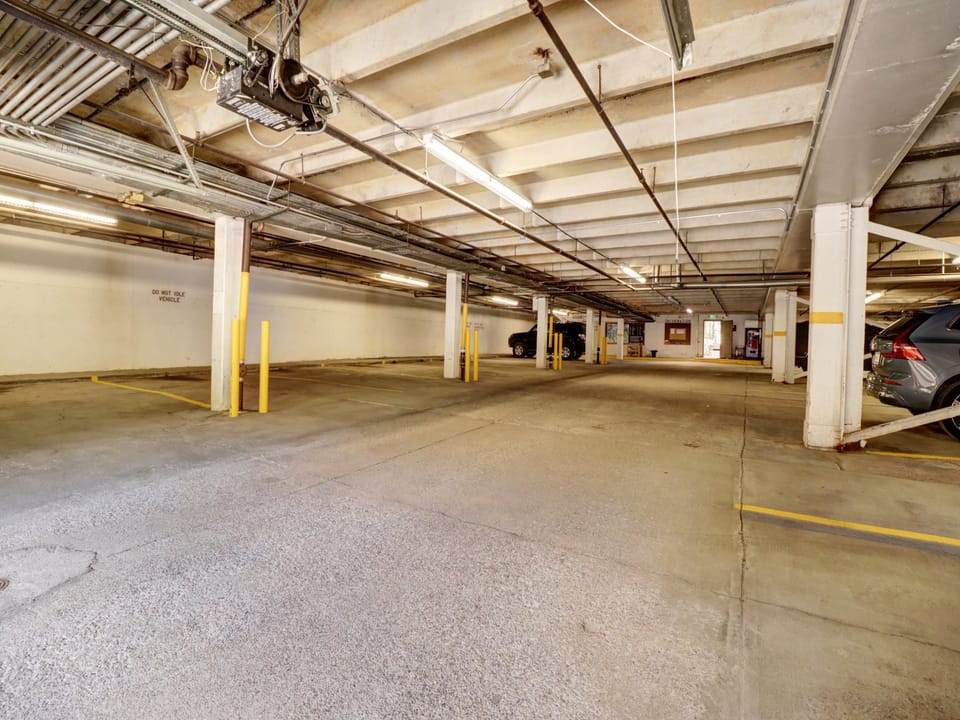 Garage parking.