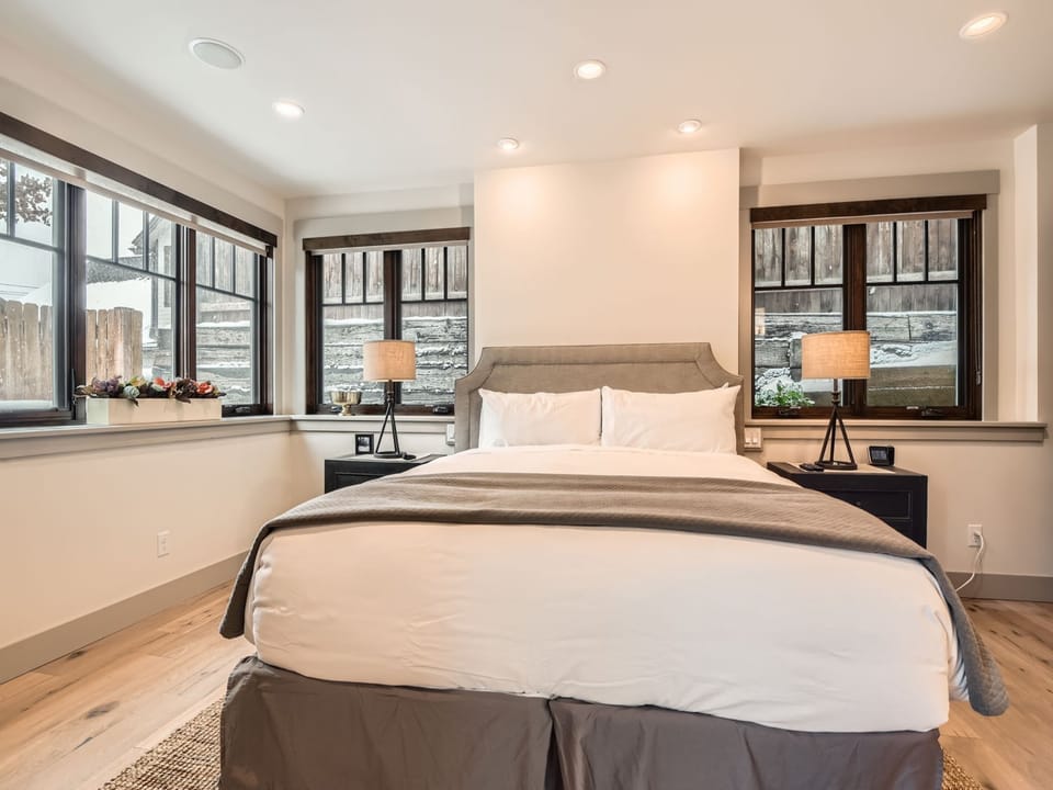 Bottom Level Primary King Bedroom with Ensuite Bathroom