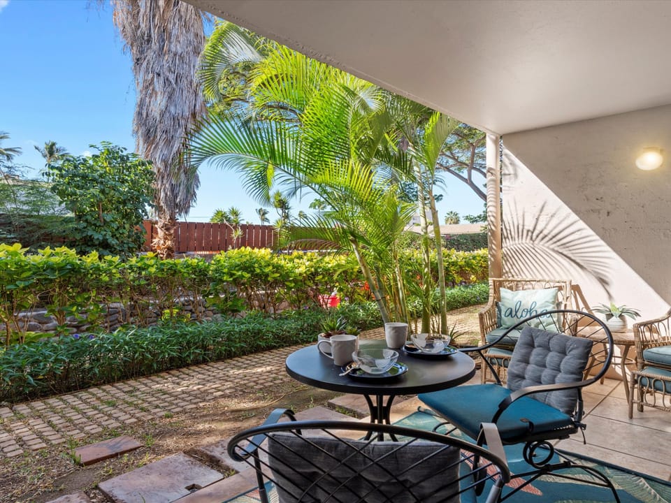 Covered patio area
