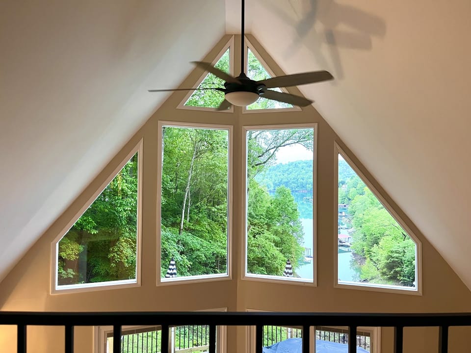 Lake views from the loft are stunning