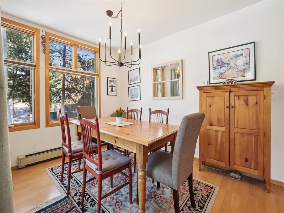 Dining Area, River Glen 107C, Frisco Vacation Rental