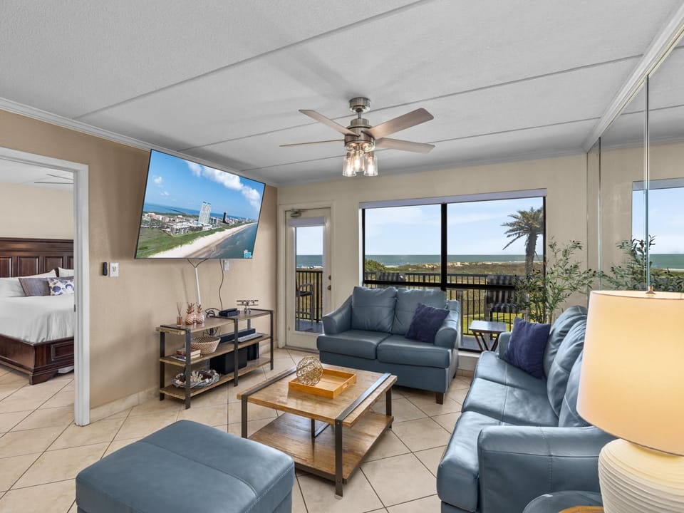 From your living area catch the views of the beach and sunrise!