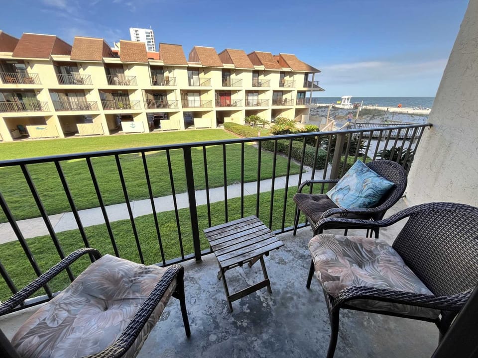 Balcony seating.