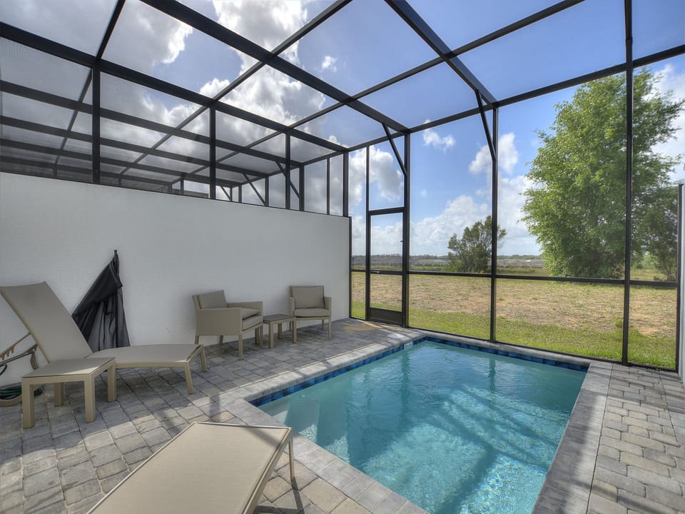 Poolside View with Comfortable Seating