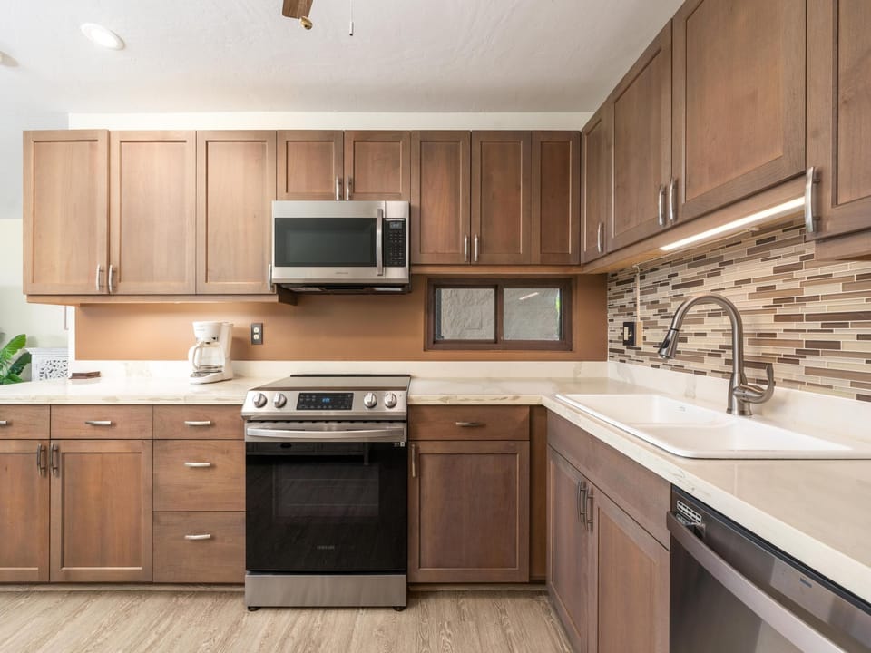 Ample counter space for your meals