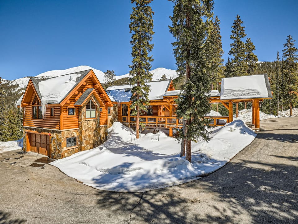Idyllic Snowy Front View with a Calm Winter Atmosphere