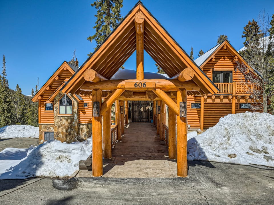 Grand Front Entry with Striking Architectural Detail