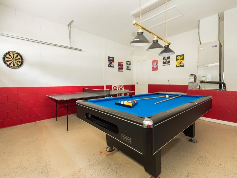 Enjoy fun-filled game nights in the game room with a pool table and more.