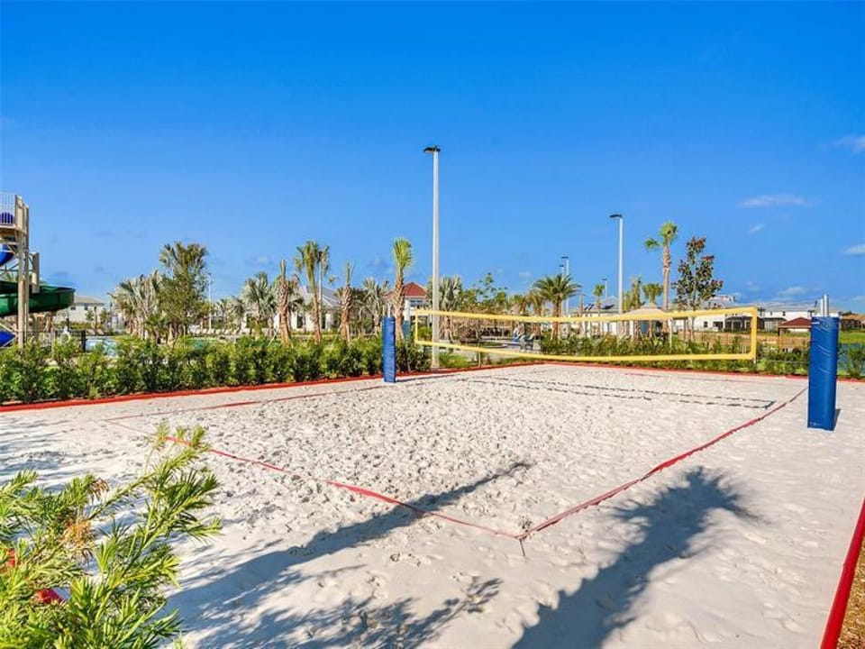 Sand volleyball court perfect for outdoor games and friendly competition.