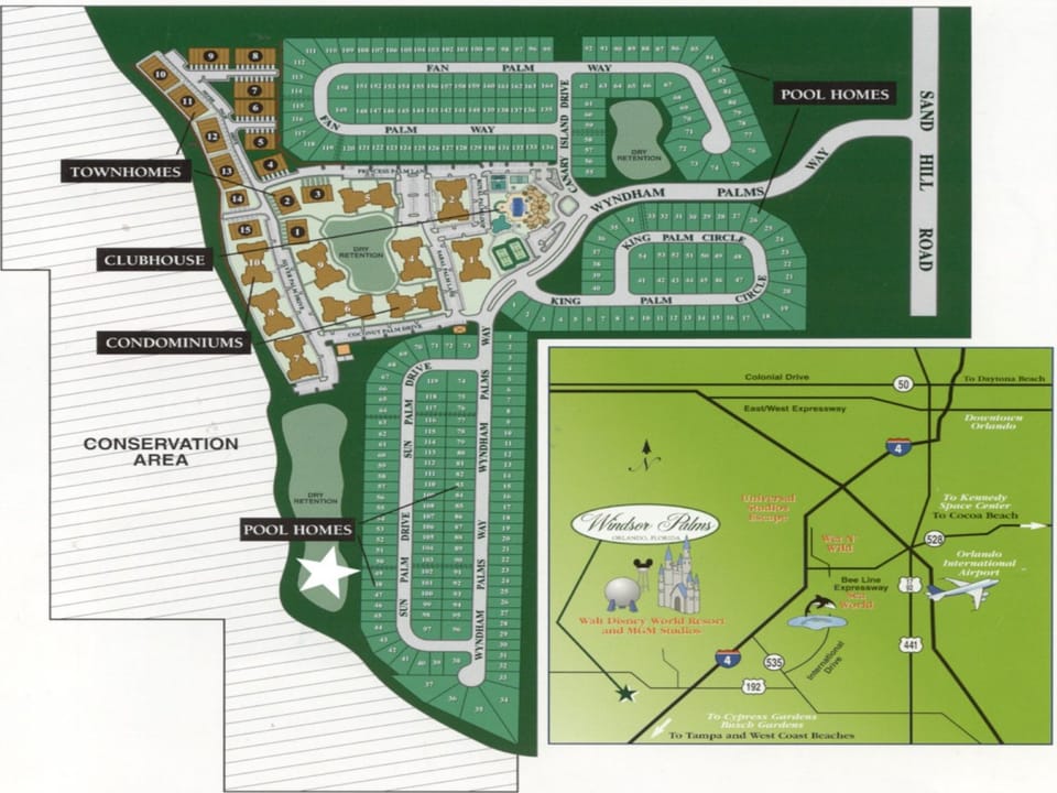 Resort map showcasing all amenities for easy navigation.