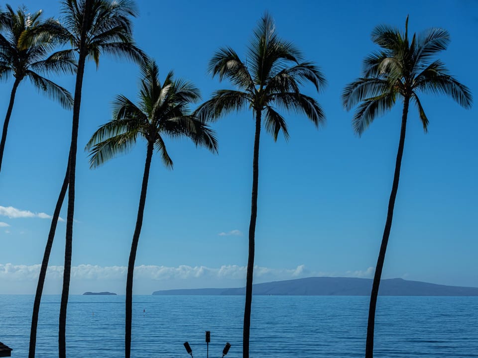 Close up of the neighbor islands from the patio