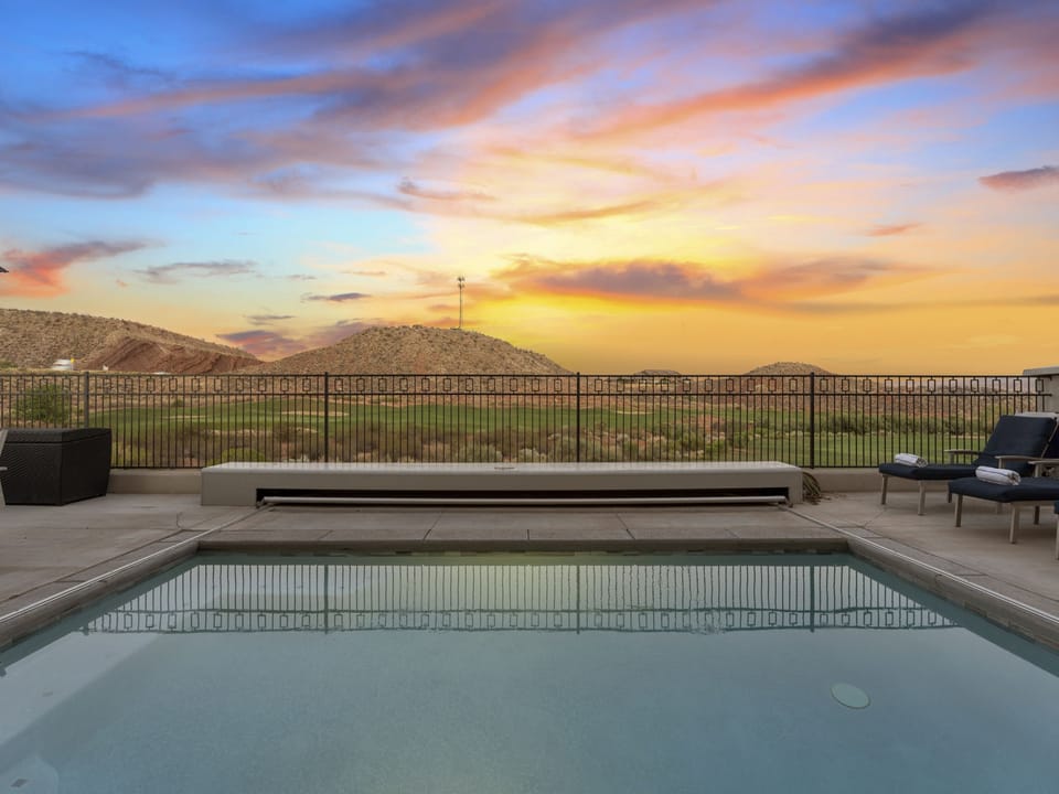 Private Pool at Sunset