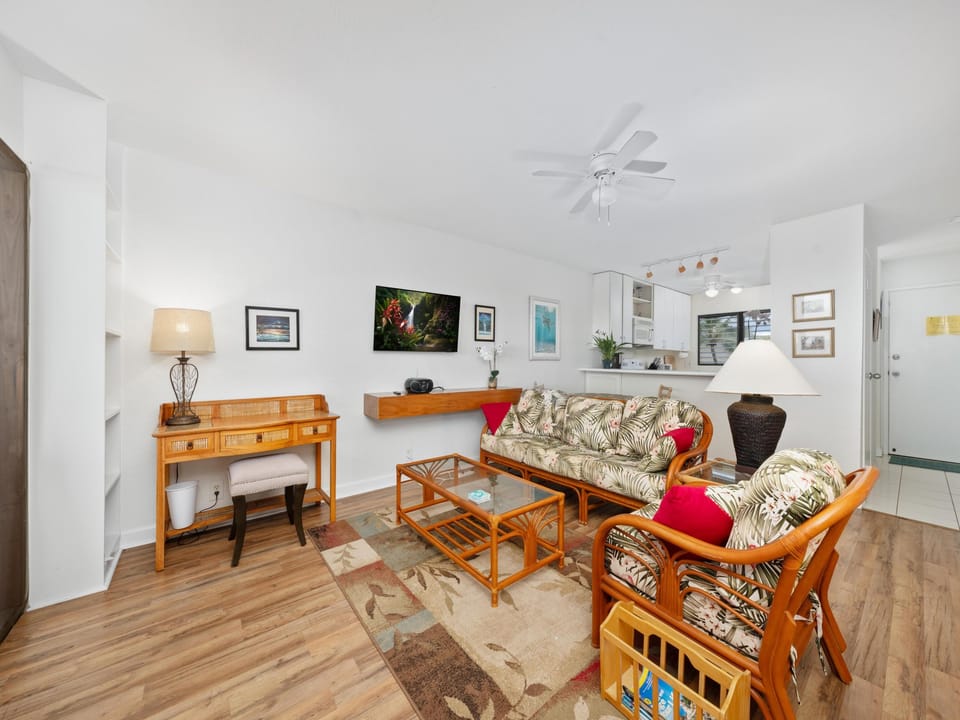 Relax on the couch after a long day of traveling