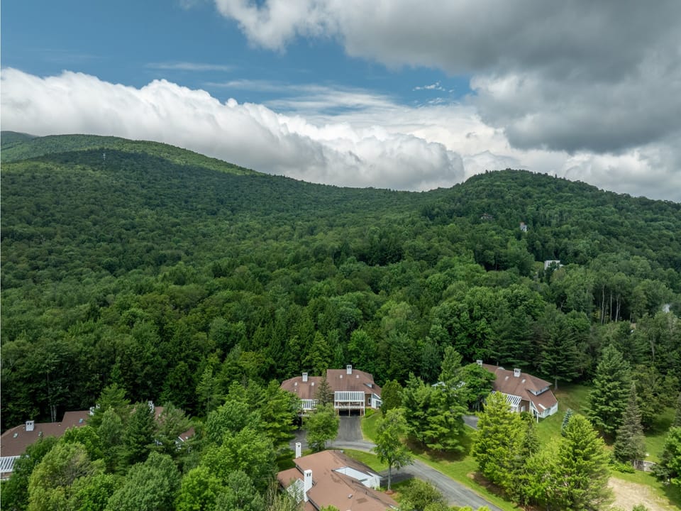 A beautiful aerial view capturing the scenic surroundings and peaceful setting