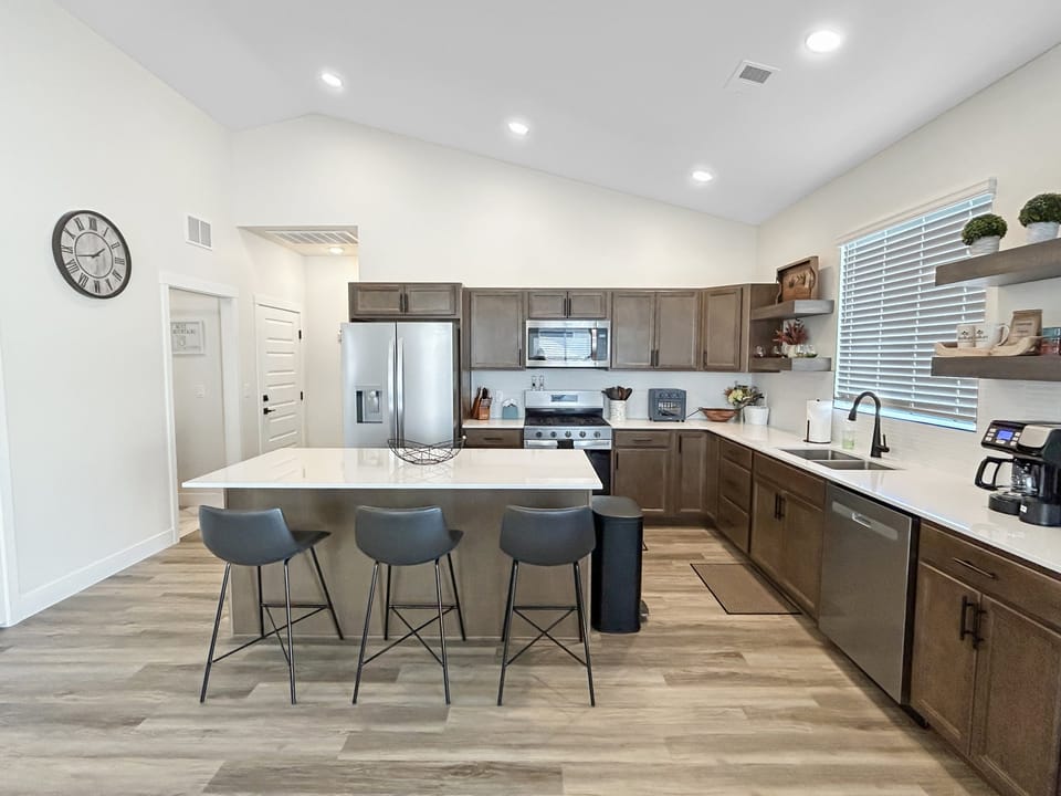 Fully stocked kitchen