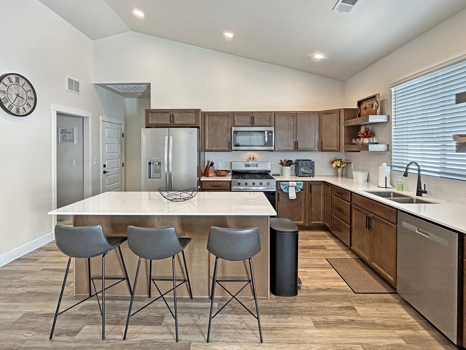 Fully stocked kitchen
