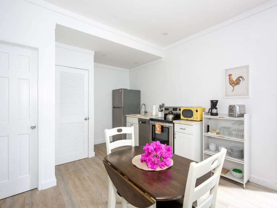 Dining and kitchen area.