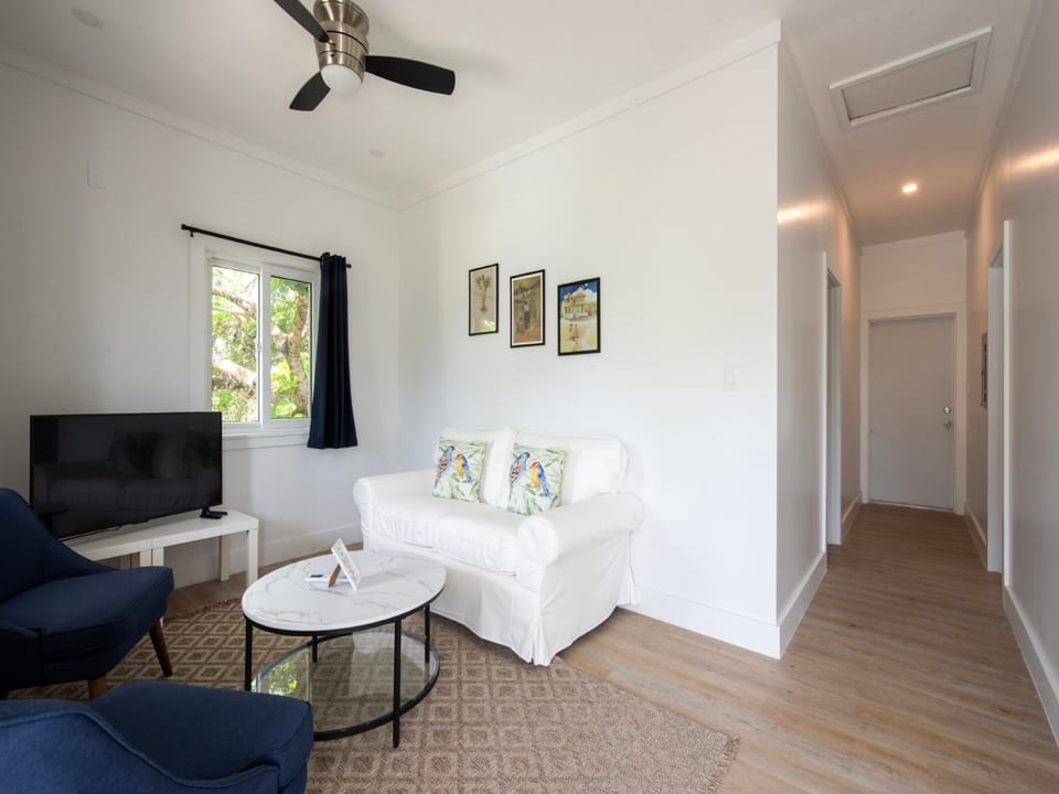 Living area looking towards bedrooms.