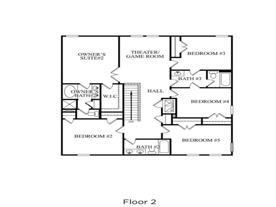 FLOOR PLAN:  2nd Floor.  Room Names are based on Floor Plan.  Home offers 3,032 sq. ft. of Living Area on two floors.