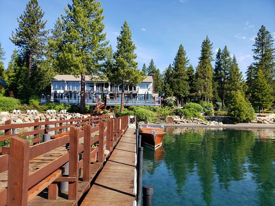 Drive in by boat or car and enjoy a drink at the famous Garwoods restaurant and pier in North Lake Tahoe.