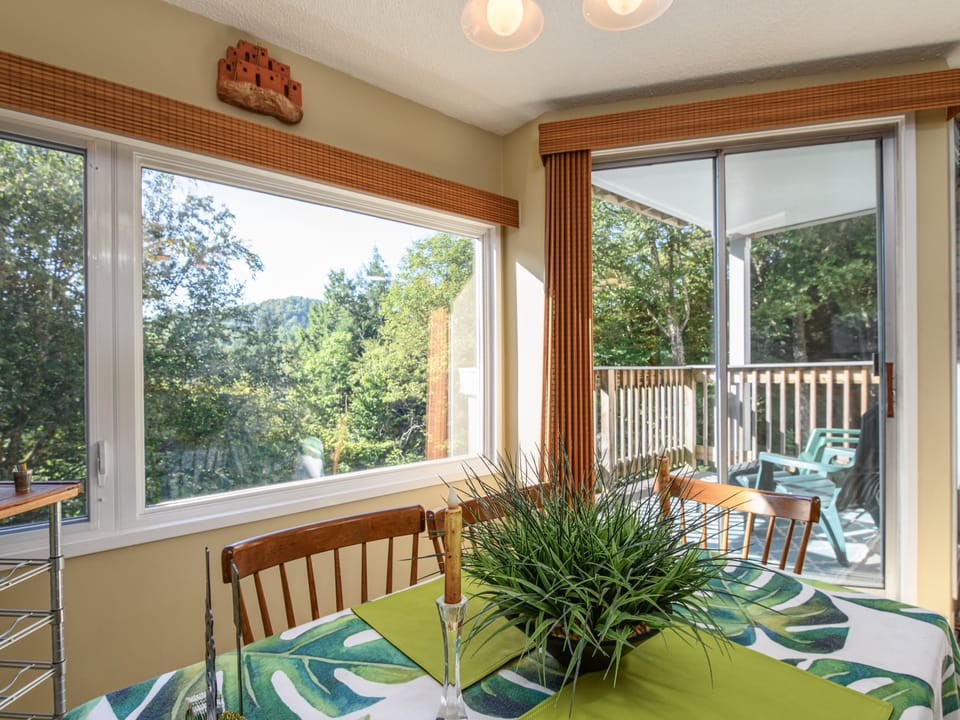 Spacious sliders bring the outdoors in with access to your private balcony