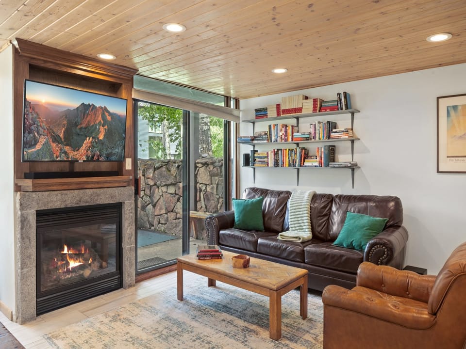 Cozy living area perfect for relaxing after a fun day exploring.
Queen sleeper sofa.