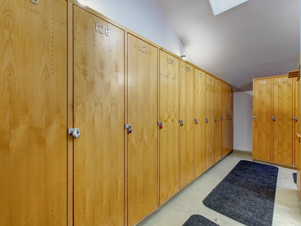 Brand new ski and equipment lockers in building 3.