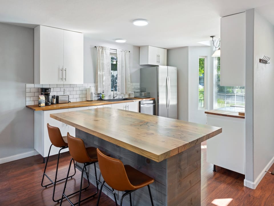 Moonstone - Kitchen with beautiful wood countertops
