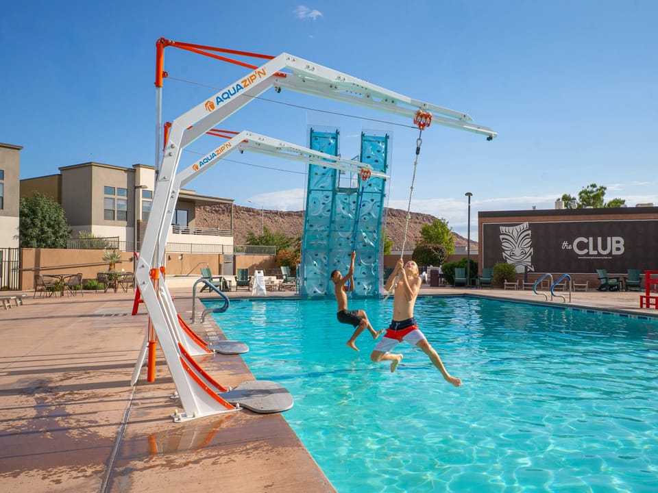 Pool Zip Line