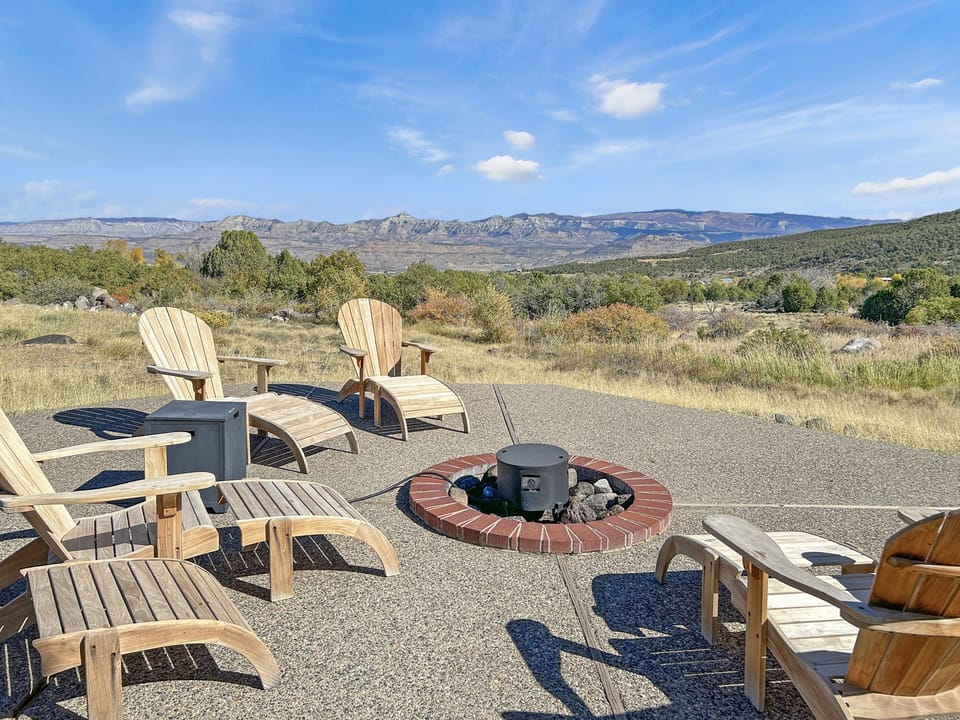 Sit and enjoy the views and stars near the gas firepit