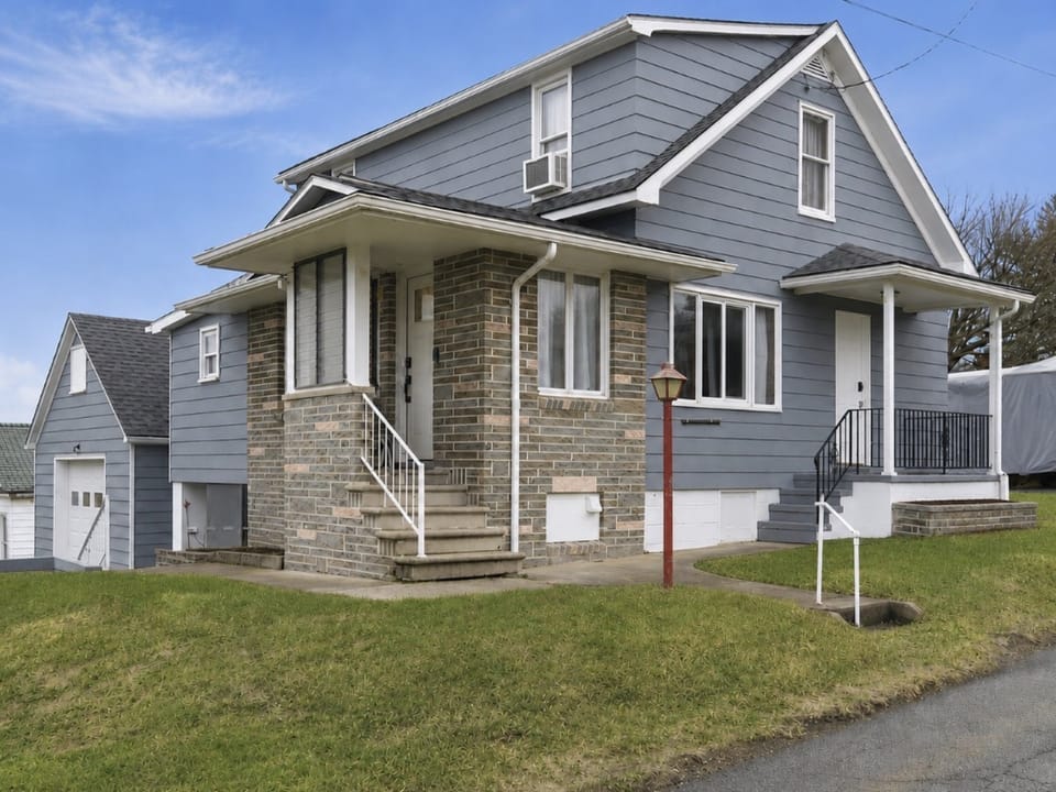 The house is located on a large corner lot at a stop sign w/a large driveway. Rest assured that the property is nestled in old-fashioned charm w/modern safeguards like WiFi smart-locks, safety sensors, & security system.
