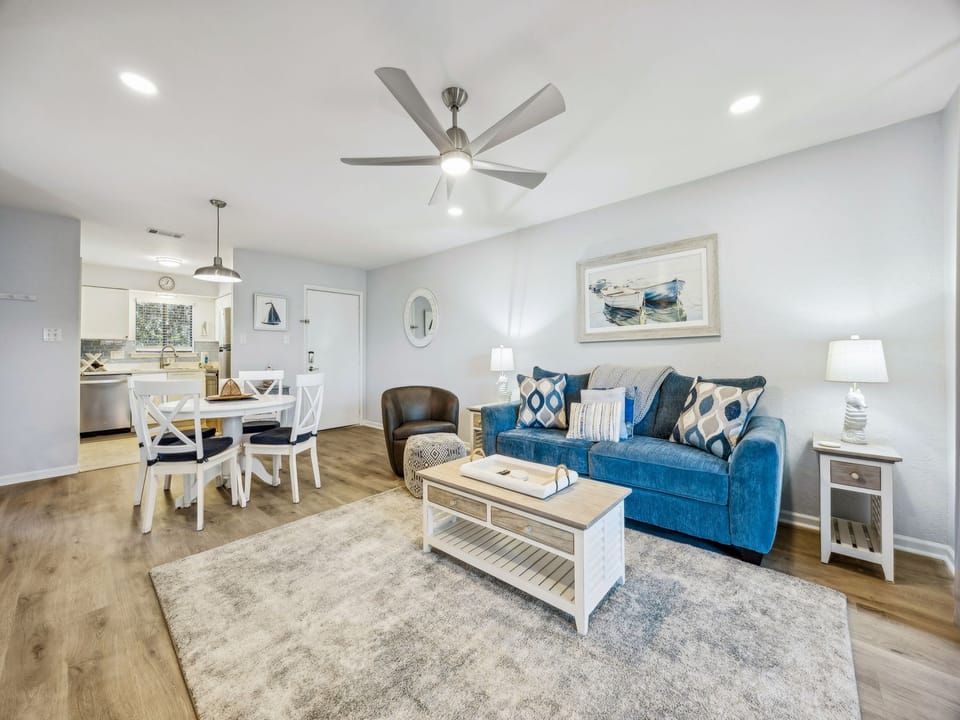 Living room with dining area