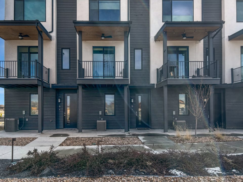 Front of townhomes